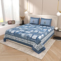 Tista 310 TC Cotton Bed Sheet with 2 Pillow Covers - Printed - Clover Home Furnishings