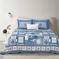 Tista 310 TC Cotton Bed Sheet with 2 Pillow Covers - Printed - Clover Home Furnishings