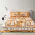 Tista 310 TC Cotton Bed Sheet with 2 Pillow Covers - Printed - Clover Home Furnishings