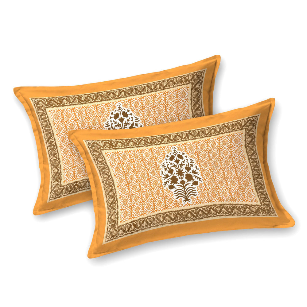 Tista 310 TC Cotton Bed Sheet with 2 Pillow Covers - Printed - Clover Home Furnishings