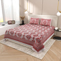 Tista 310 TC Cotton Bed Sheet with 2 Pillow Covers - Printed - Clover Home Furnishings