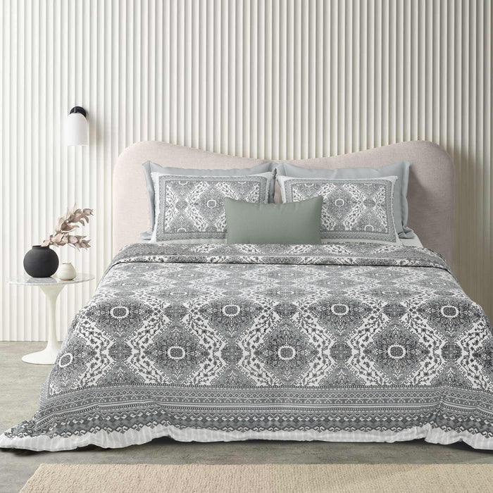 Tista 310 TC Cotton Bed Sheet with 2 Pillow Covers - Printed - Clover Home Furnishings
