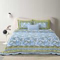 Tista 310 TC Cotton Bed Sheet with 2 Pillow Covers - Printed - Clover Home Furnishings