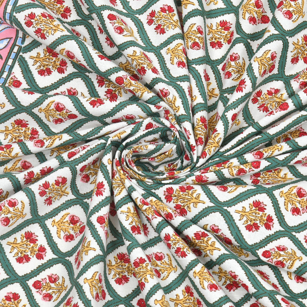 Tista 310 TC Cotton Bed Sheet with 2 Pillow Covers - Printed - Clover Home Furnishings