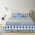 Tista 310 TC Cotton Bed Sheet with 2 Pillow Covers - Printed - Clover Home Furnishings