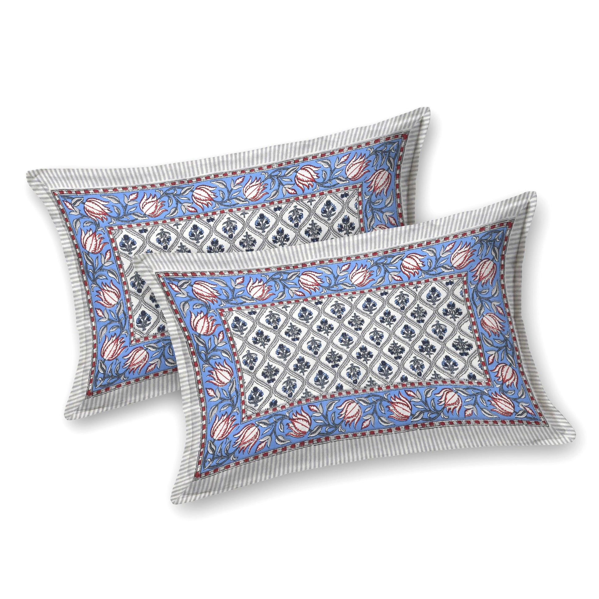 Tista 310 TC Cotton Bed Sheet with 2 Pillow Covers - Printed - Clover Home Furnishings