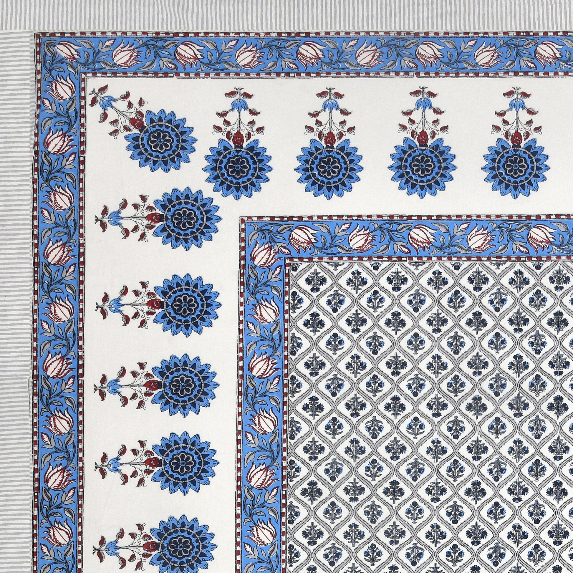 Tista 310 TC Cotton Bed Sheet with 2 Pillow Covers - Printed - Clover Home Furnishings