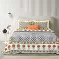 Tista 310 TC Cotton Bed Sheet with 2 Pillow Covers - Printed - Clover Home Furnishings
