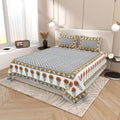 Tista 310 TC Cotton Bed Sheet with 2 Pillow Covers - Printed - Clover Home Furnishings