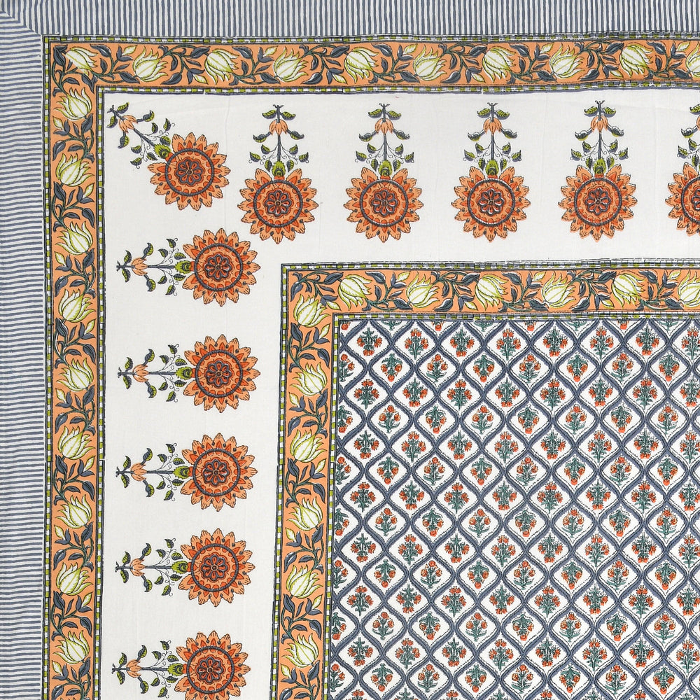 Tista 310 TC Cotton Bed Sheet with 2 Pillow Covers - Printed - Clover Home Furnishings