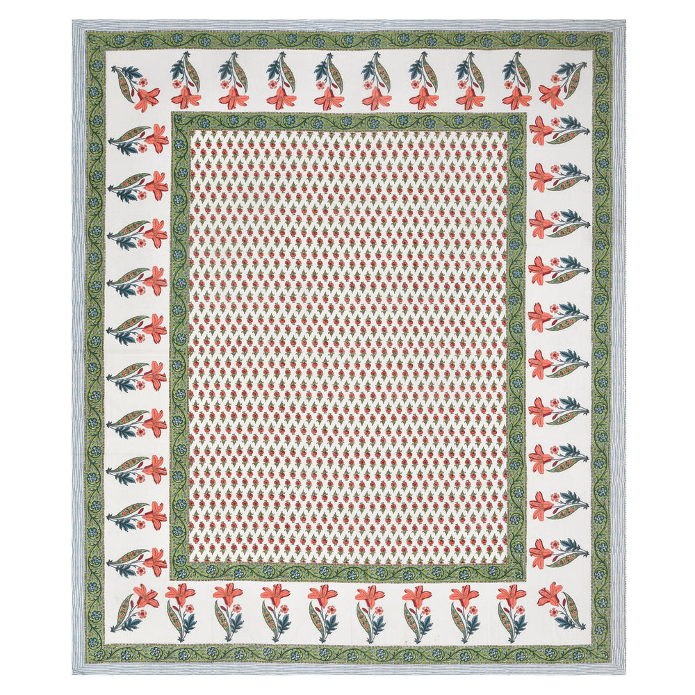 Tista 310 TC Cotton Bed Sheet with 2 Pillow Covers - Printed - Clover Home Furnishings