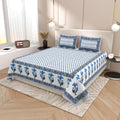 Tista 310 TC Cotton Bed Sheet with 2 Pillow Covers - Printed - Clover Home Furnishings
