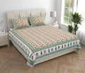 Tista 310 TC Cotton Bed Sheet with 2 Pillow Covers - Printed - Clover Home Furnishings