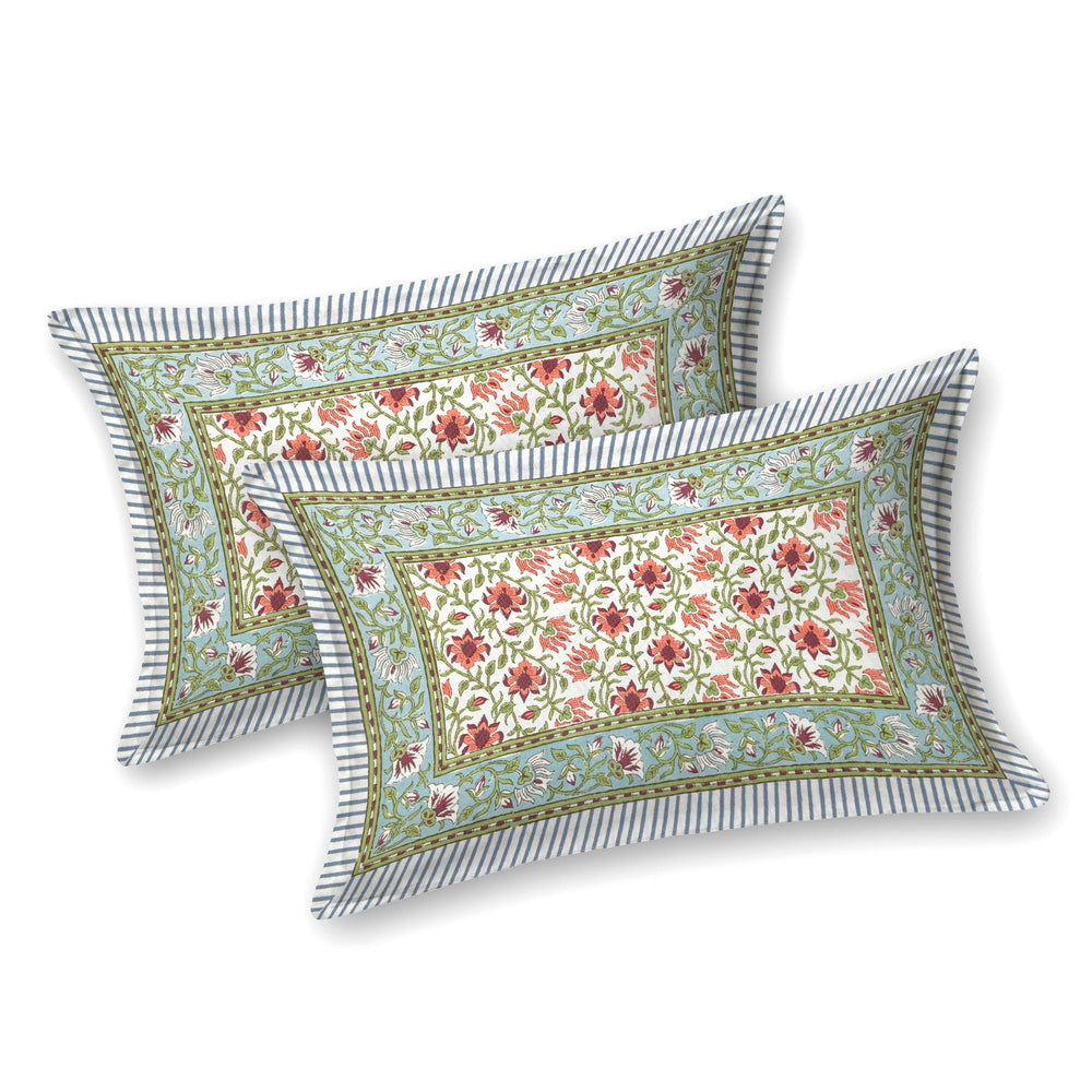 Tista 310 TC Cotton Bed Sheet with 2 Pillow Covers - Printed - Clover Home Furnishings