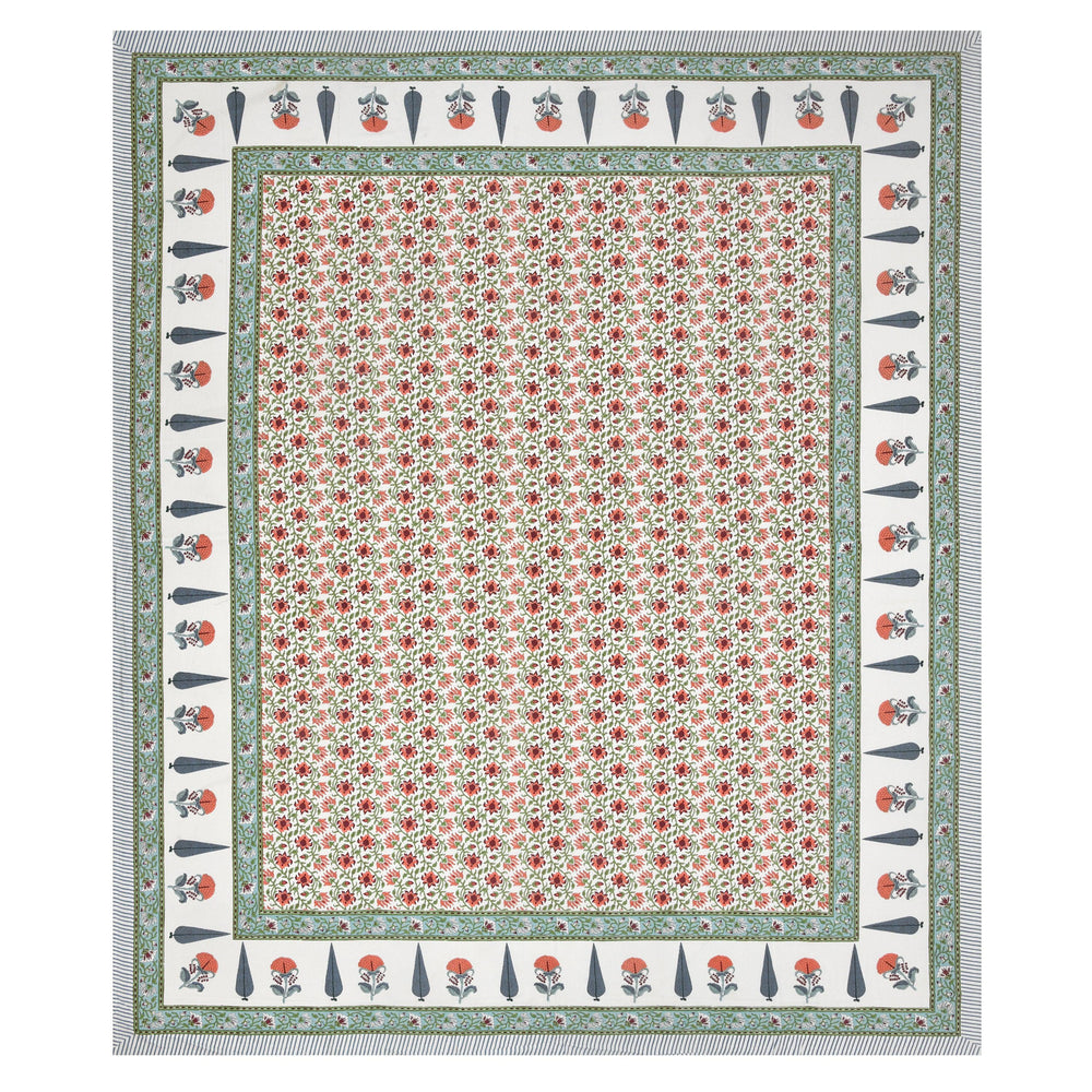 Tista 310 TC Cotton Bed Sheet with 2 Pillow Covers - Printed - Clover Home Furnishings
