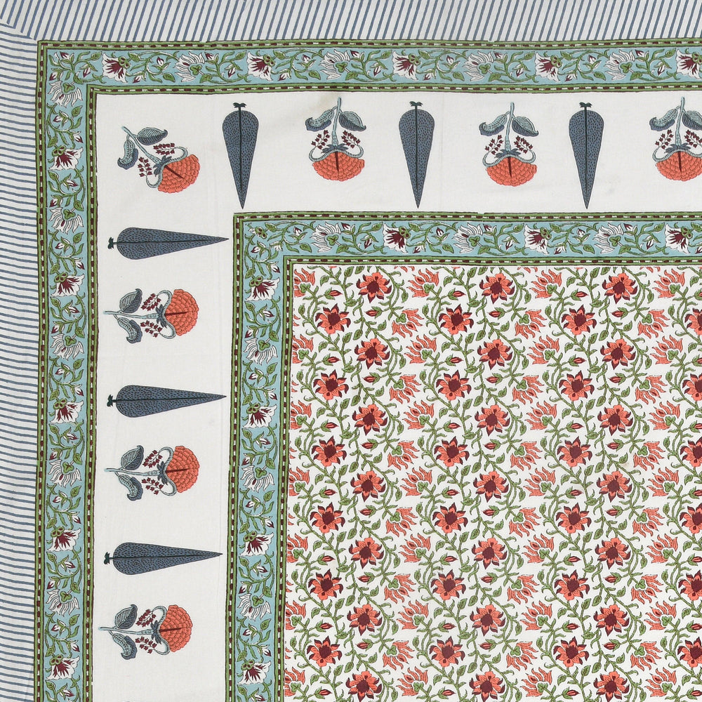 Tista 310 TC Cotton Bed Sheet with 2 Pillow Covers - Printed - Clover Home Furnishings