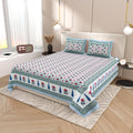 Tista 310 TC Cotton Bed Sheet with 2 Pillow Covers - Printed - Clover Home Furnishings