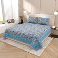 Tista 310 TC Cotton Bed Sheet with 2 Pillow Covers - Printed - Clover Home Furnishings