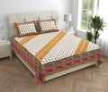 Tista 310 TC Cotton Bed Sheet with 2 Pillow Covers - Printed