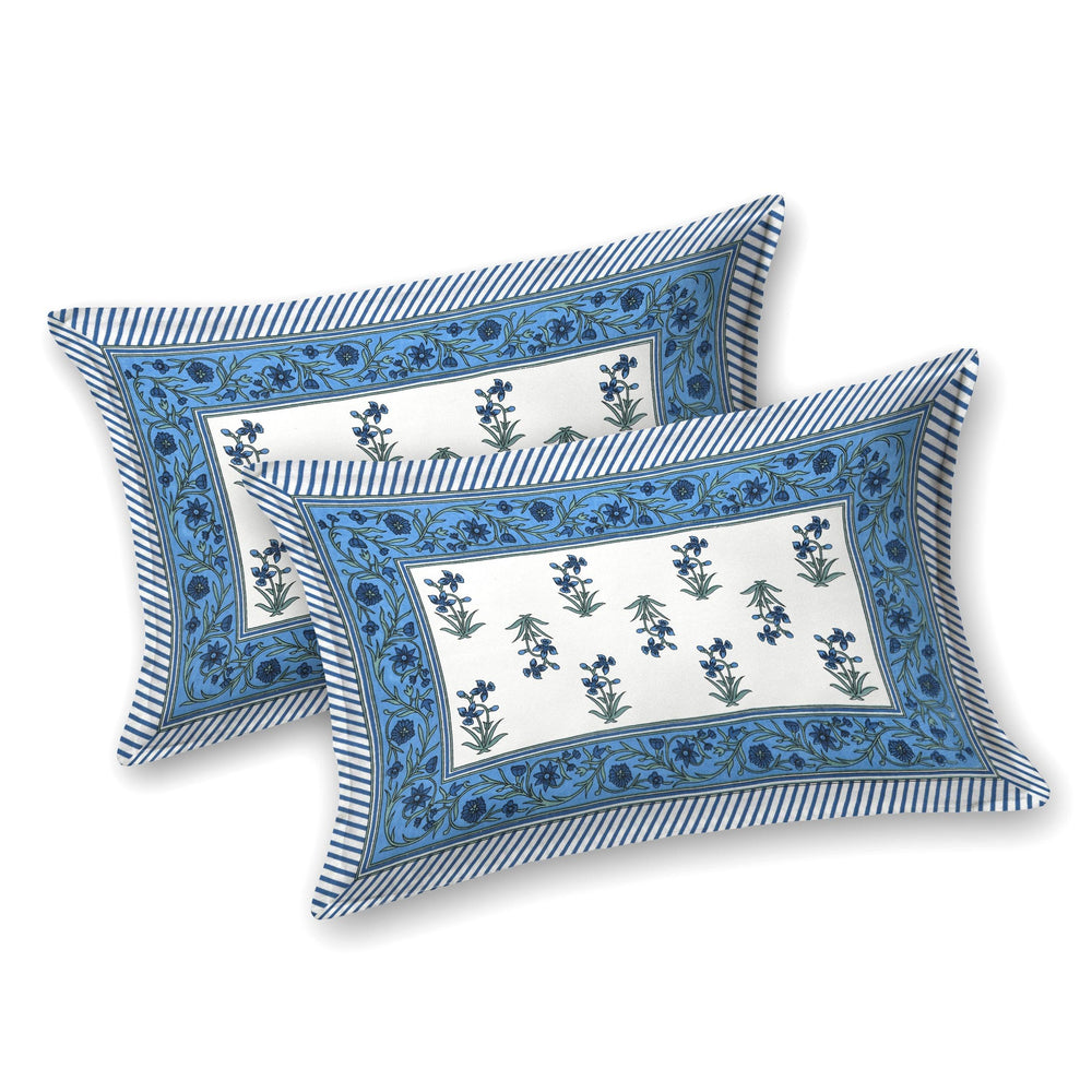 Tista 310 TC Cotton Bed Sheet with 2 Pillow Covers - Printed - Clover Home Furnishings