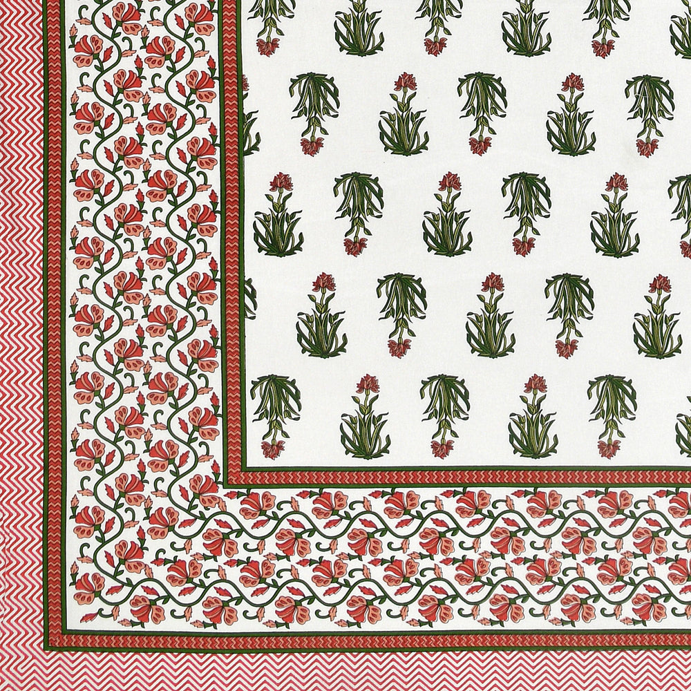 Tista 310 TC Cotton Bed Sheet with 2 Pillow Covers - Printed - Clover Home Furnishings