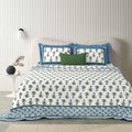 Tista 310 TC Cotton Bed Sheet with 2 Pillow Covers - Printed - Clover Home Furnishings