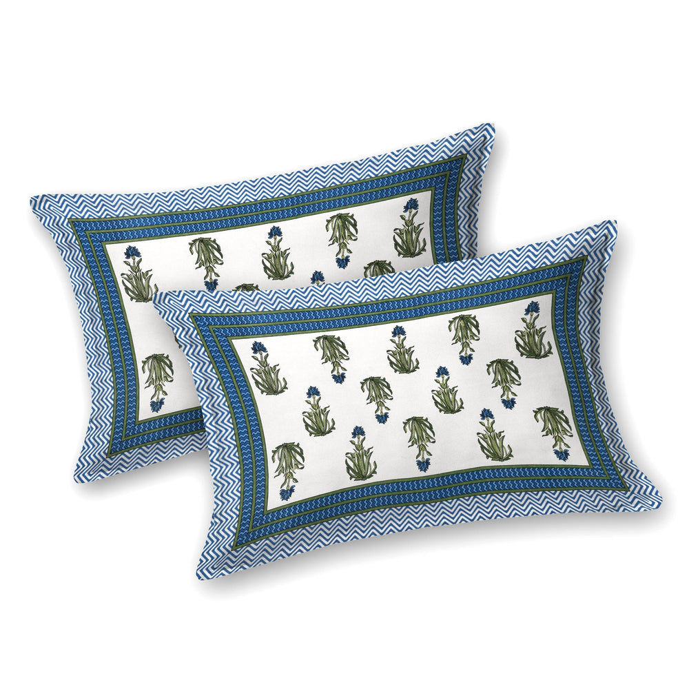 Tista 310 TC Cotton Bed Sheet with 2 Pillow Covers - Printed - Clover Home Furnishings