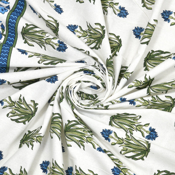Tista 310 TC Cotton Bed Sheet with 2 Pillow Covers - Printed - Clover Home Furnishings