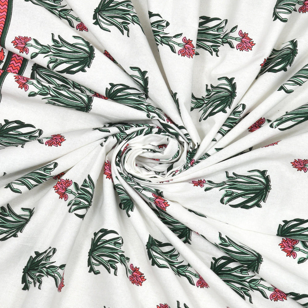 Tista 310 TC Cotton Bed Sheet with 2 Pillow Covers - Printed - Clover Home Furnishings