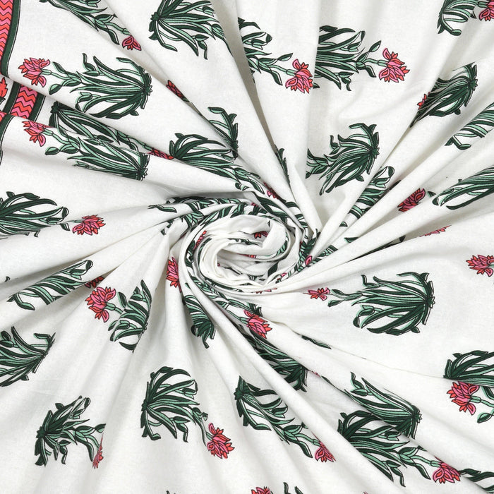 Tista 310 TC Cotton Bed Sheet with 2 Pillow Covers - Printed - Clover Home Furnishings