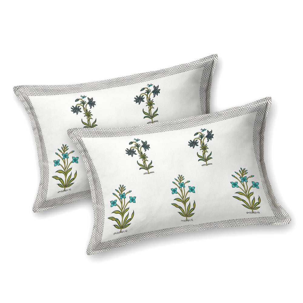 Tista 310 TC Cotton Bed Sheet with 2 Pillow Covers - Printed
