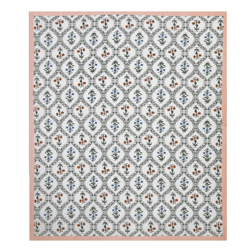 Tista 310 TC Cotton Bed Sheet with 2 Pillow Covers - Printed