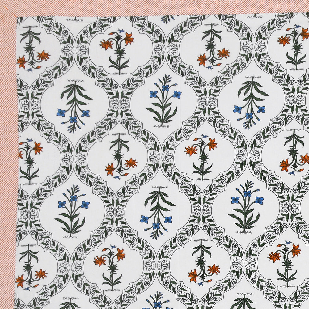 Tista 310 TC Cotton Bed Sheet with 2 Pillow Covers - Printed