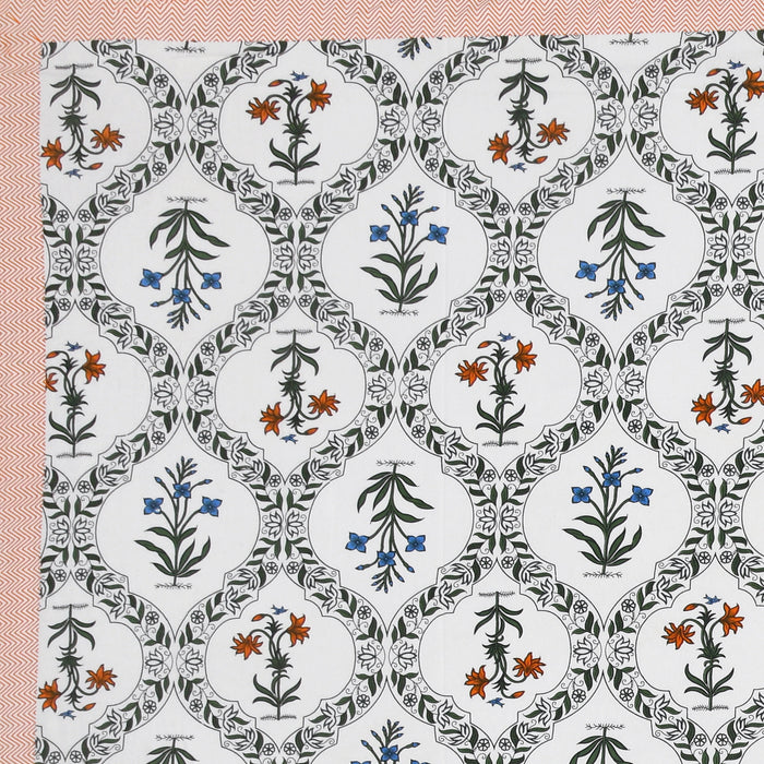 Tista 310 TC Cotton Bed Sheet with 2 Pillow Covers - Printed