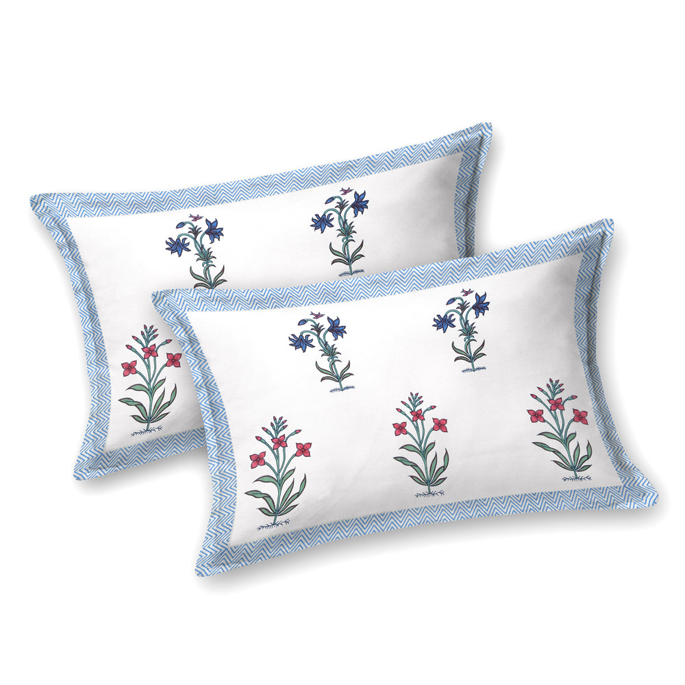 Tista 310 TC Cotton Bed Sheet with 2 Pillow Covers - Printed