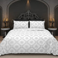 BS235: Black & White S. King Double Bed Sheets