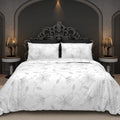 BS235: Black & White S. King Double Bed Sheets