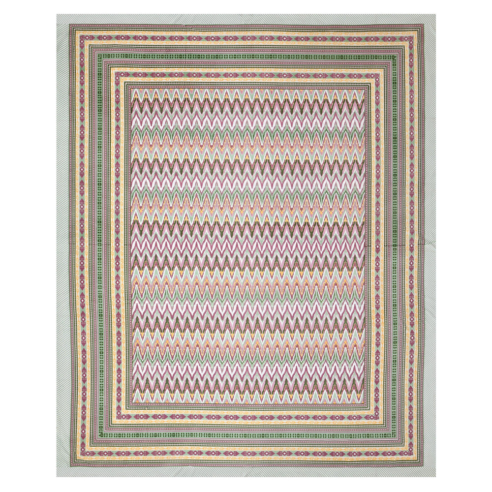 Mahanadi 310 TC Cotton Bed Sheet with 2 Pillow Covers - Printed - Clover Home Furnishings