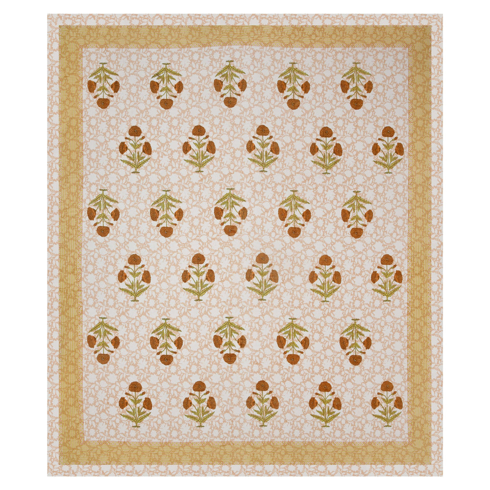 Mahanadi 310 TC Cotton Bed Sheet with 2 Pillow Covers - Printed - Clover Home Furnishings