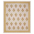 Mahanadi 310 TC Cotton Bed Sheet with 2 Pillow Covers - Printed - Clover Home Furnishings