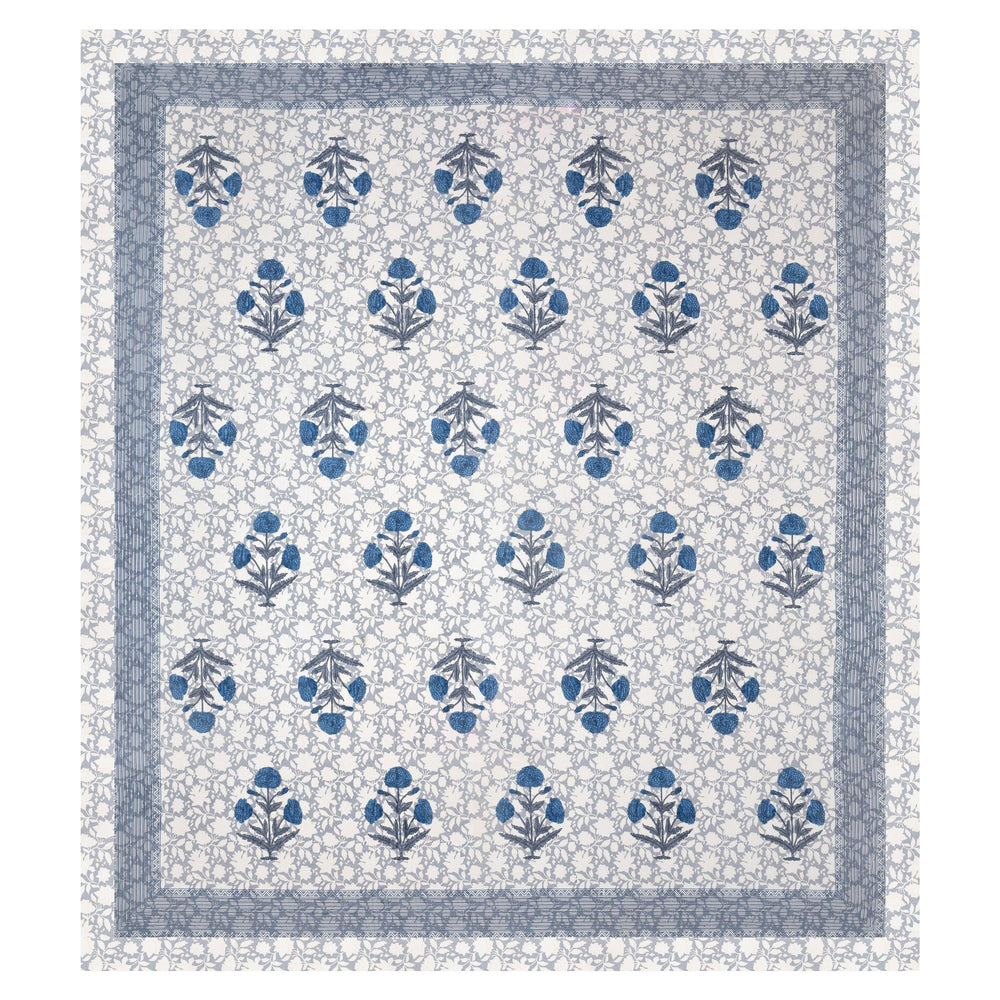 Mahanadi 310 TC Cotton Bed Sheet with 2 Pillow Covers - Printed - Clover Home Furnishings
