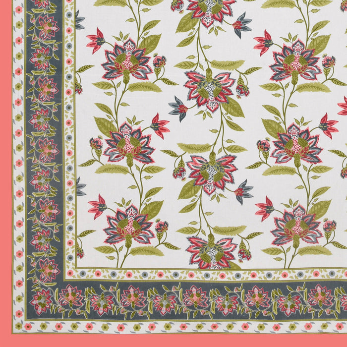 Mahanadi 310 TC Cotton Bed Sheet with 2 Pillow Covers - Printed - Clover Home Furnishings