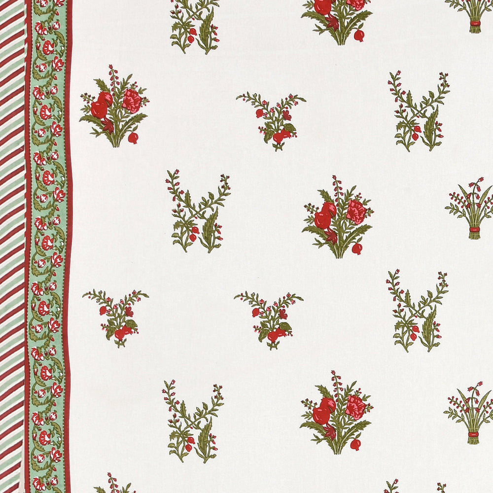 Mahanadi 310 TC Cotton Bed Sheet with 2 Pillow Covers - Printed - Clover Home Furnishings