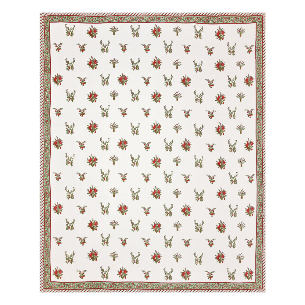 Mahanadi 310 TC Cotton Bed Sheet with 2 Pillow Covers - Printed - Clover Home Furnishings