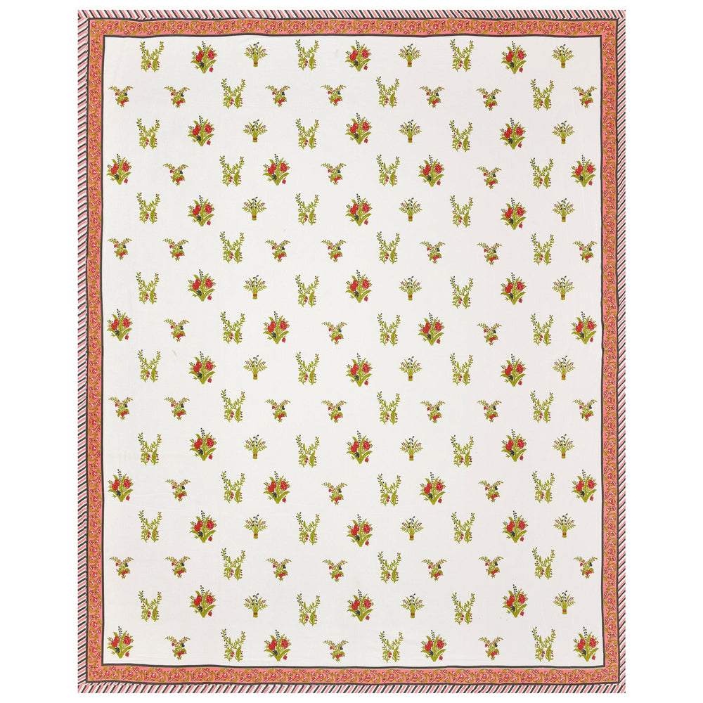 Mahanadi 310 TC Cotton Bed Sheet with 2 Pillow Covers - Printed - Clover Home Furnishings