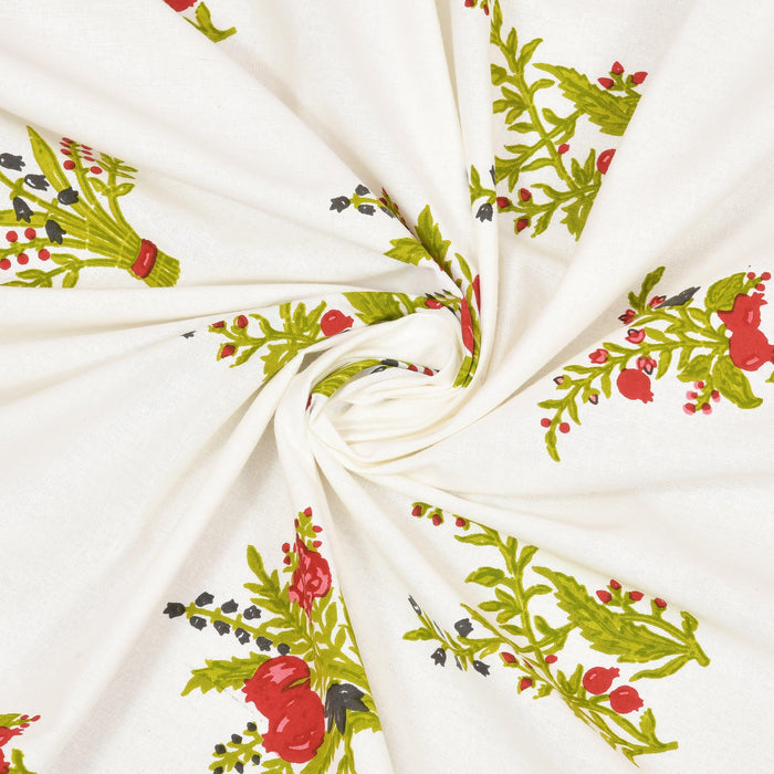 Mahanadi 310 TC Cotton Bed Sheet with 2 Pillow Covers - Printed - Clover Home Furnishings
