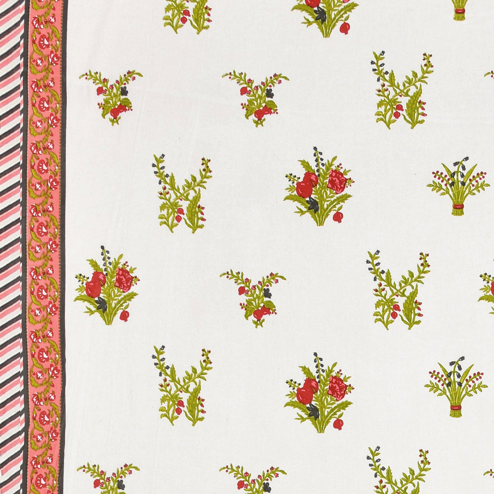 Mahanadi 310 TC Cotton Bed Sheet with 2 Pillow Covers - Printed - Clover Home Furnishings