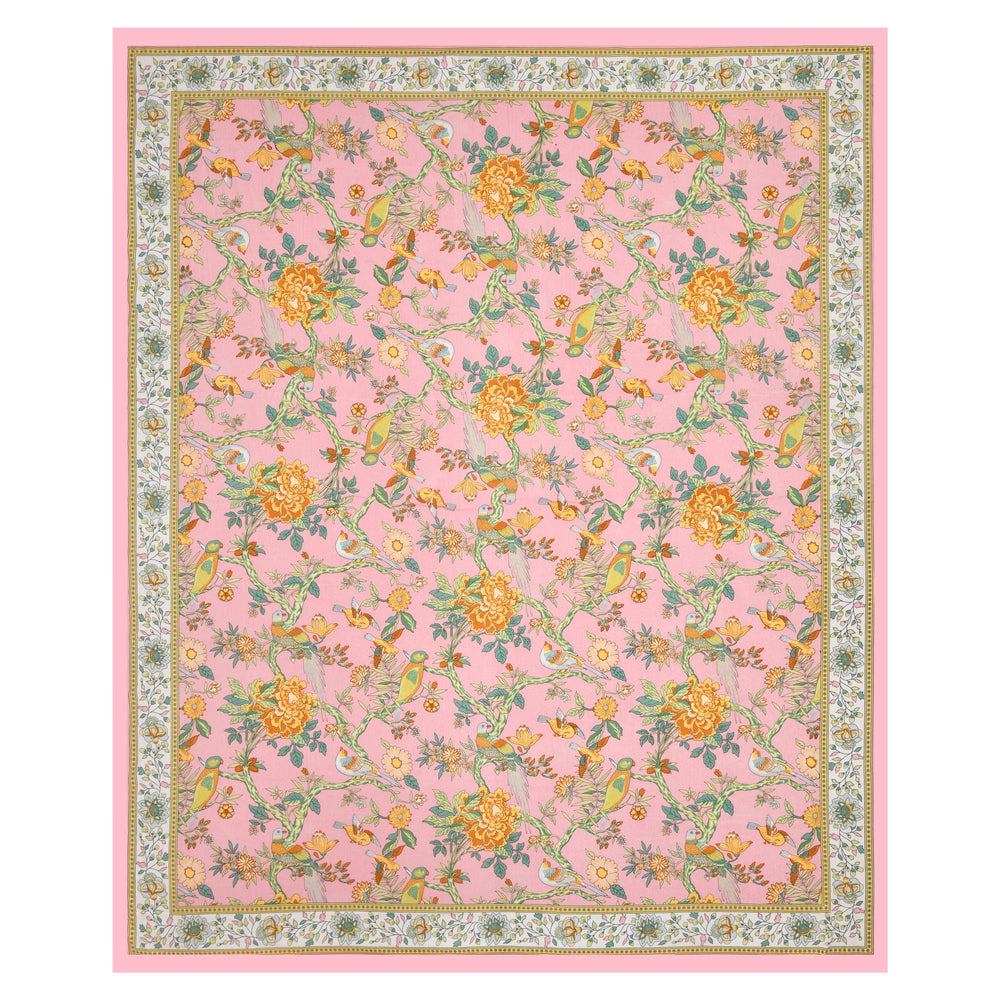 Mahanadi 310 TC Cotton Bed Sheet with 2 Pillow Covers - Printed - Clover Home Furnishings