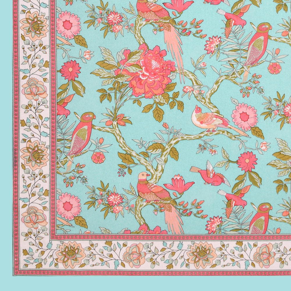 Mahanadi 310 TC Cotton Bed Sheet with 2 Pillow Covers - Printed - Clover Home Furnishings