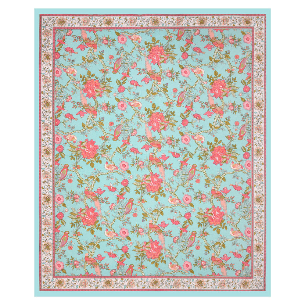 Mahanadi 310 TC Cotton Bed Sheet with 2 Pillow Covers - Printed - Clover Home Furnishings